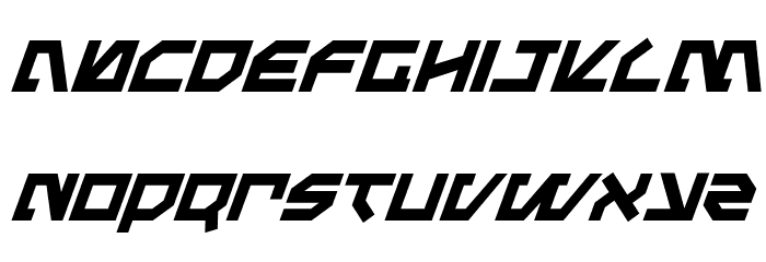 Metal Storm Italic Schriftart Kleinbuchstaben