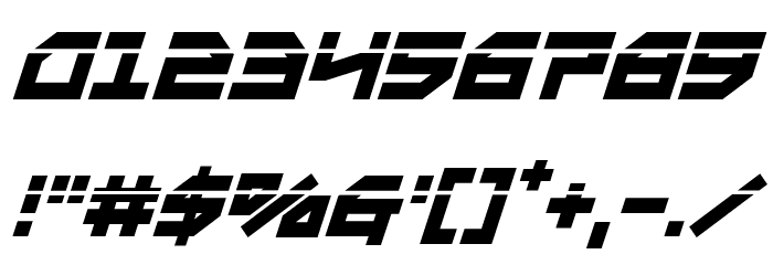 Metal Storm Laser Italic Font OTHER CHARS