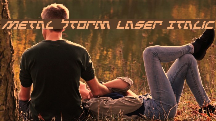 Metal Storm Laser Italic Font examples