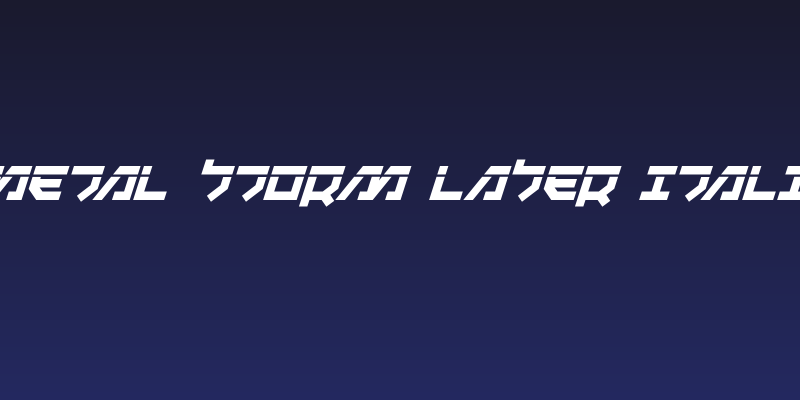 Metal Storm Laser Italic Social Header