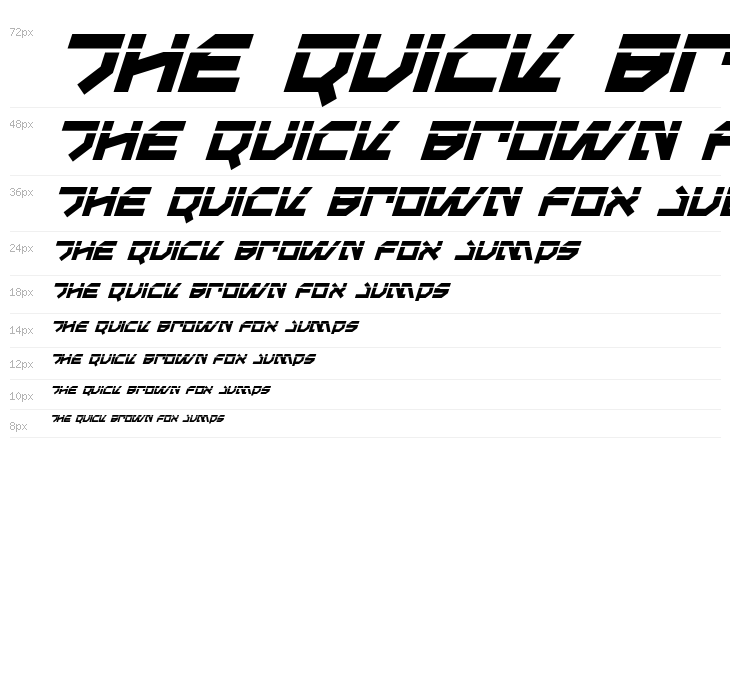 Metal Storm Laser Italic Waterfall