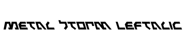Metal Storm Leftalic  नि: शुल्क फ़ॉन्ट्स डाउनलोड
