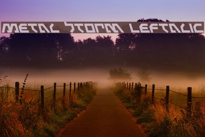 Metal Storm Leftalic Font examples