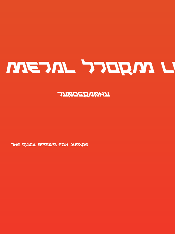 Metal Storm Leftalic Poster