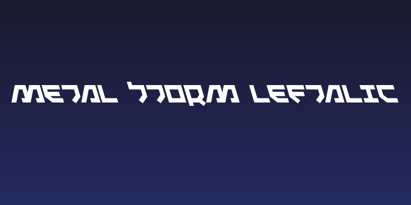 Metal Storm Leftalic Social Header