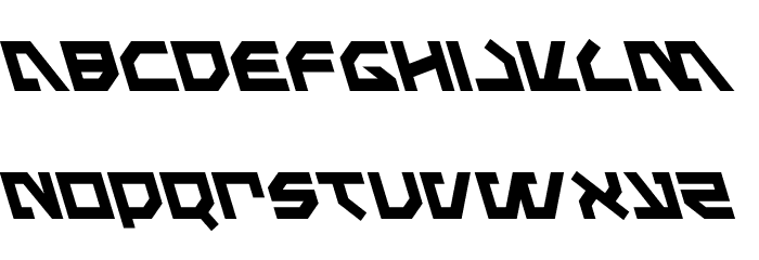 Metal Storm Leftalic Font LOWERCASE