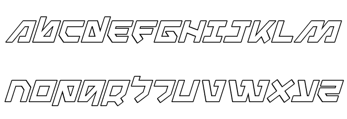 Metal Storm Outline Italic Polices MAJUSCULES