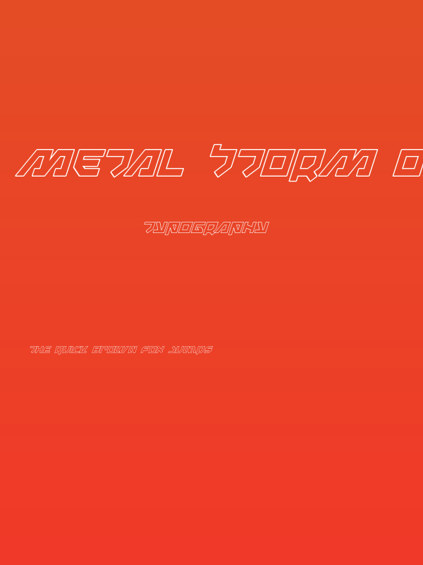 Metal Storm Outline Italic Poster