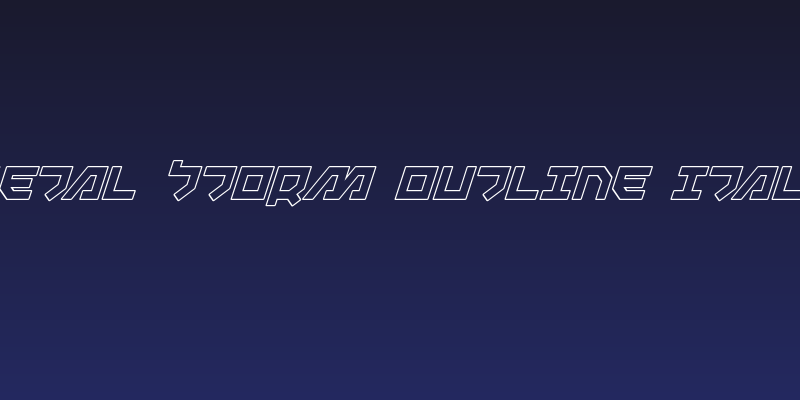 Metal Storm Outline Italic Social Header