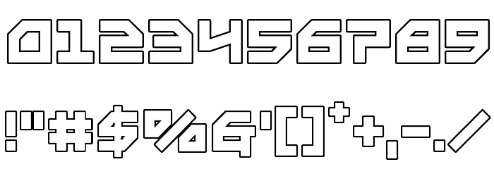 Metal Storm Outline Font OTHER CHARS
