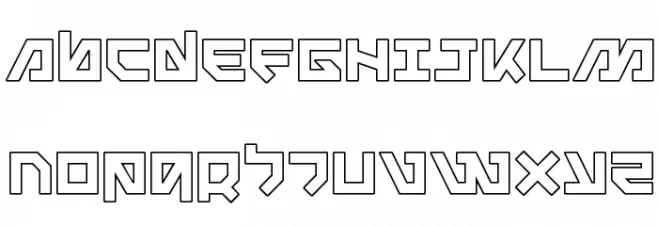 Metal Storm Outline Шрифта ВЕРХНИЙ