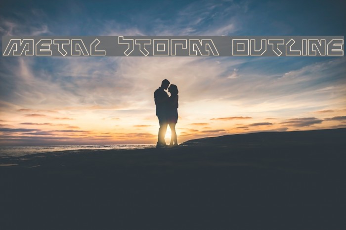 Metal Storm Outline Font examples