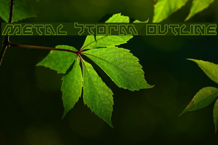 Metal Storm Outline Font examples