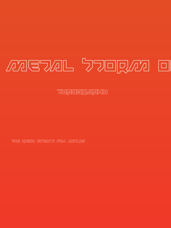 Metal Storm Outline Poster