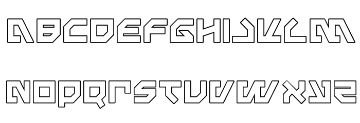 Metal Storm Outline Font LOWERCASE