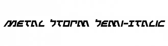Metal Storm Semi-Italic  font caratteri gratis