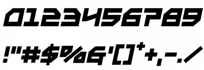 Metal Storm Semi-Italic Font OTHER CHARS
