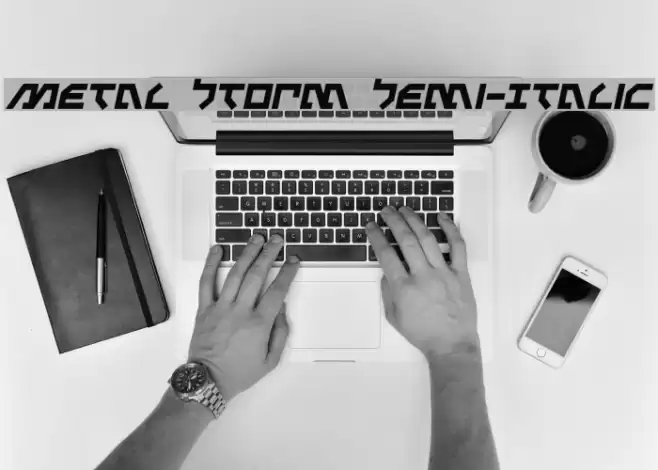 Metal Storm Semi-Italic Font examples