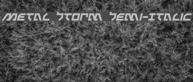 Metal Storm Semi-Italic Font examples