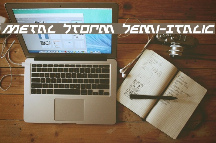 Metal Storm Semi-Italic Example 3