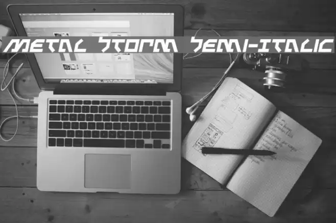 Metal Storm Semi-Italic Font examples