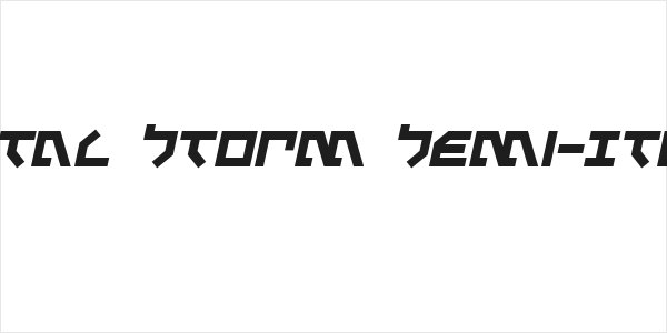 Metal Storm Semi-Italic Logo