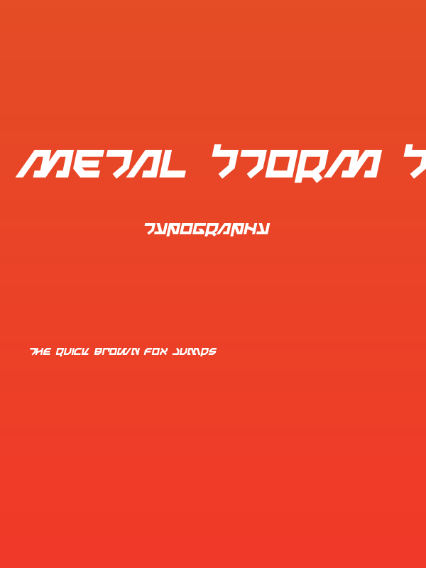 Metal Storm Semi-Italic Poster