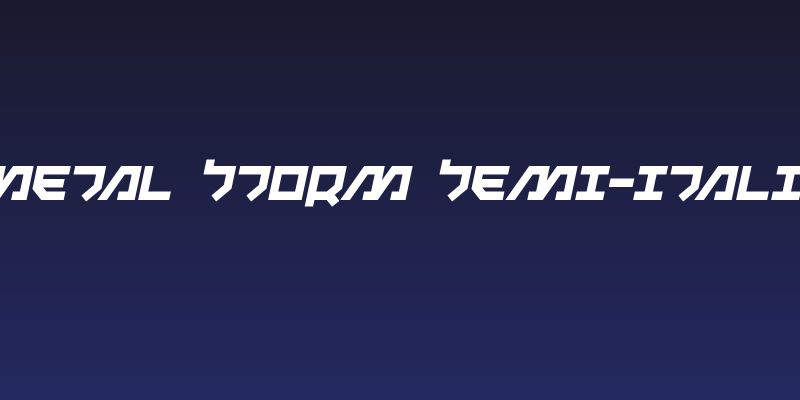 Metal Storm Semi-Italic Social Header