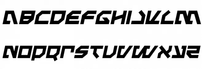 Metal Storm Semi-Italic फ़ॉन्ट लोअरकेस