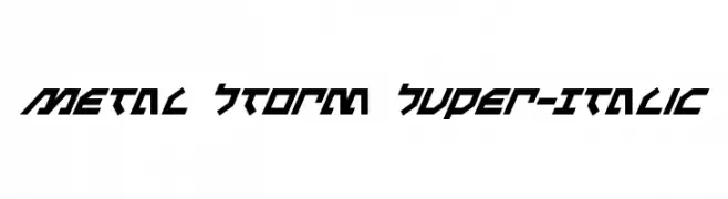 Metal Storm Super-Italic  Descarca Fonturi Gratis