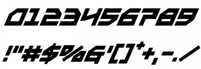 Metal Storm Super-Italic Font OTHER CHARS