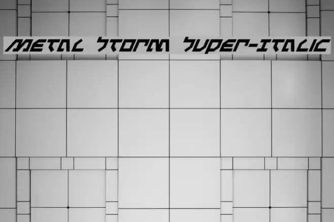 Metal Storm Super-Italic Font examples