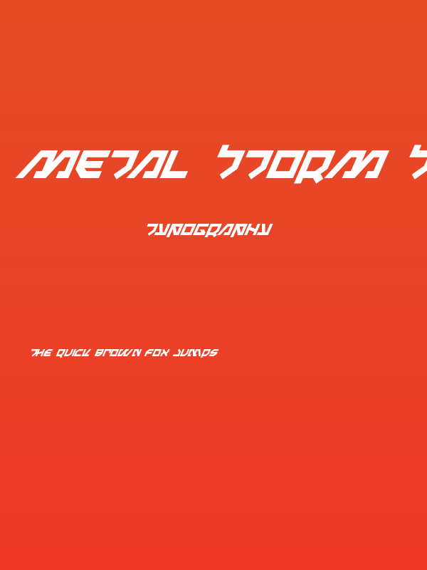 Metal Storm Super-Italic Poster