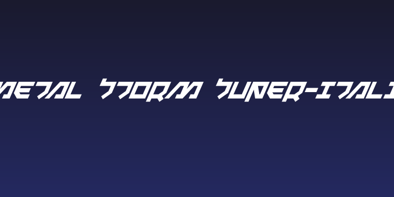 Metal Storm Super-Italic Social Header