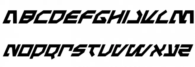 Metal Storm Super-Italic خط أحرف صغيرة