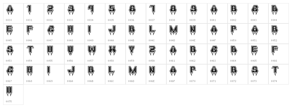 Metal Vampire Regular Character Map