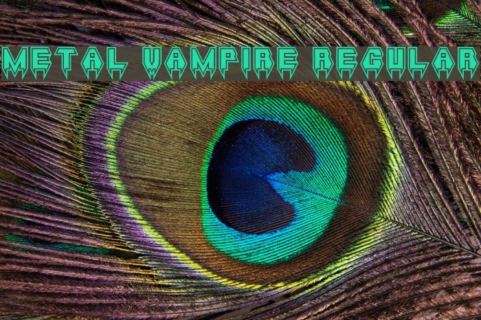 Metal Vampire Regular Font examples