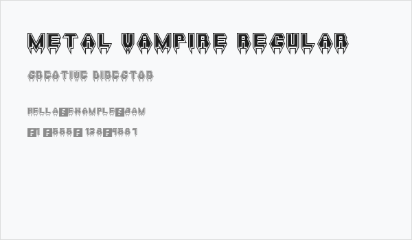 Metal Vampire Regular Business Card