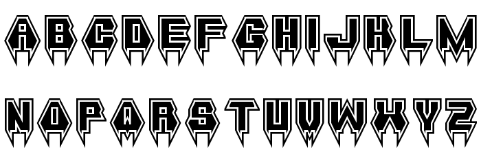 Metal Vampire Regular Font LOWERCASE