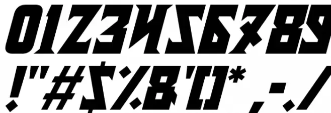 Metal Vengeance Italic Font OTHER CHARS