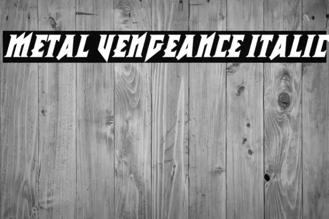 Metal Vengeance Italic Font examples