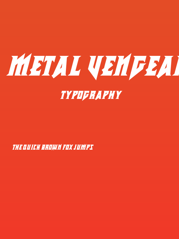 Metal Vengeance Italic Poster