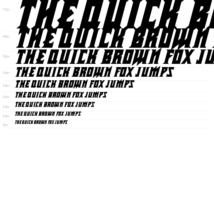 Metal Vengeance Italic Waterfall