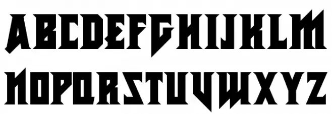 Metal Vengeance Шрифта ВЕРХНИЙ