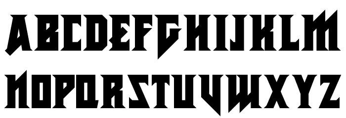 Metal Vengeance Font LOWERCASE