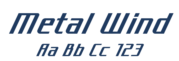 Metal Wind Font Preview