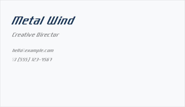 Metal Wind Business Card