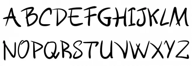 Metal rocker Caratteri MAIUSCOLE