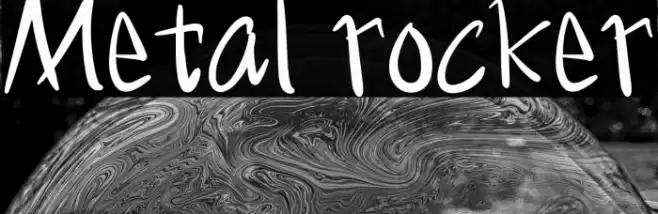 Metal rocker Caratteri examples