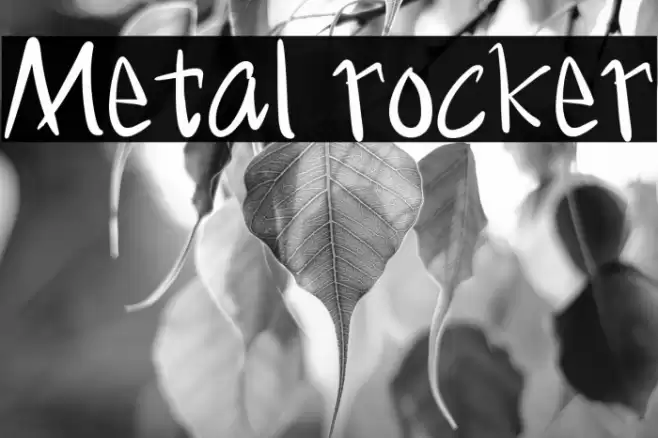 Metal rocker Caratteri examples